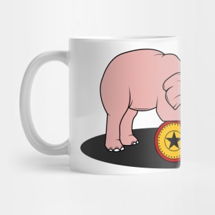 Elephant baby with a ball from the circus Mug